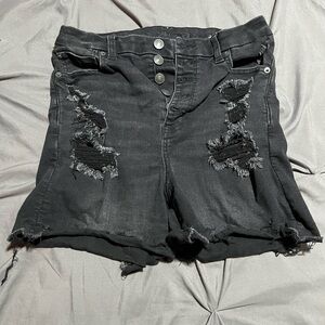 AE curvy distressed shorts
